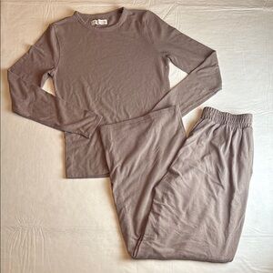 Abercrombie & Fitch Women's Taupe Lounge Collection Top Size M Pants Size XS